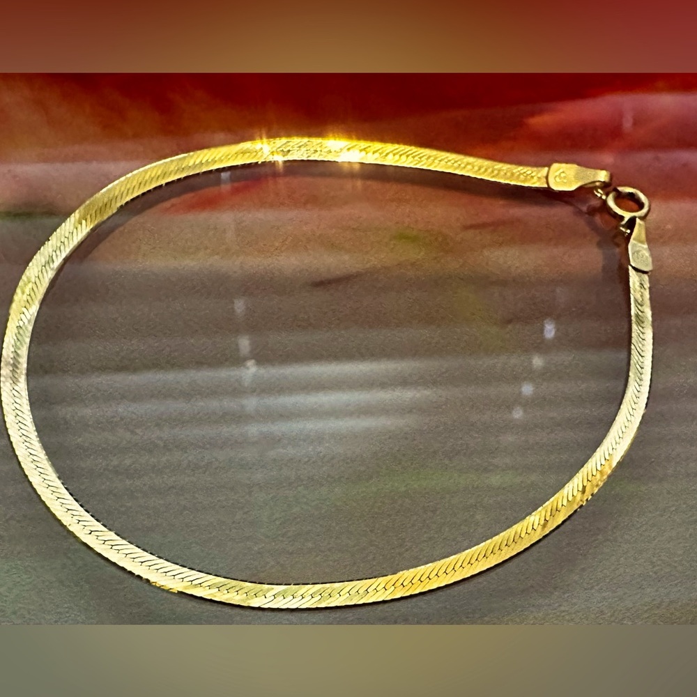 14K Herringbone Bracelet